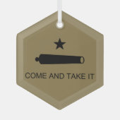 Kom & Pak het! Texas State slagvlag Glas Ornament (Voorkant)