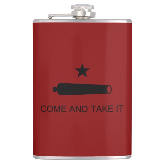 Kom & Pak het! Texas State slagvlag Heupfles (Voorkant)