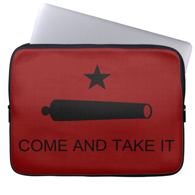 Kom & Pak het! Texas State slagvlag Laptop Sleeve (Voorkant)