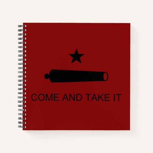 Kom & Pak het! Texas State slagvlag Notitieboek (Voorkant)