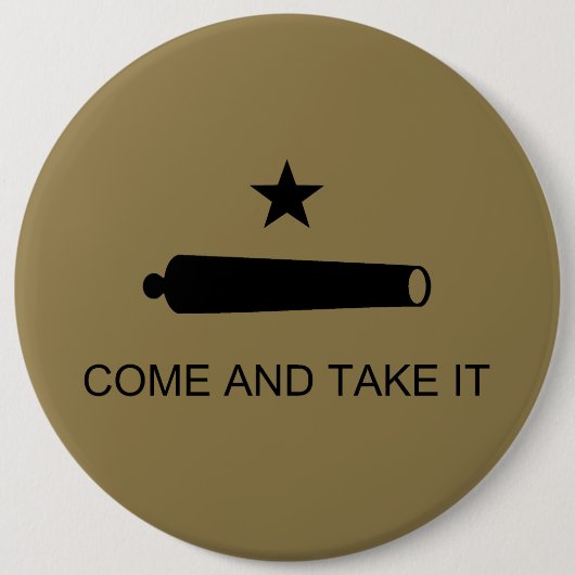 Kom & Pak het! Texas State slagvlag Ronde Button 6,0 Cm (Voorkant)