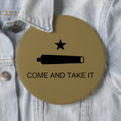 Kom & Pak het! Texas State slagvlag Ronde Button 6,0 Cm (In situ)