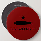 Kom & Pak het! Texas State slagvlag Ronde Button 6,0 Cm (Voorkant /achterkant)