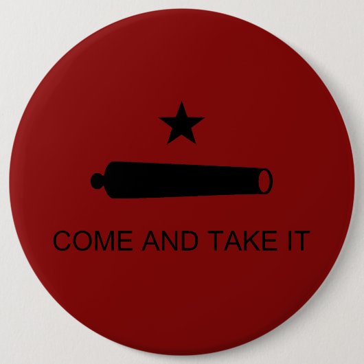 Kom & Pak het! Texas State slagvlag Ronde Button 6,0 Cm (Voorkant)