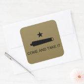 Kom & Pak het! Texas State slagvlag Vierkante Sticker (Envelop)