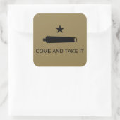 Kom & Pak het! Texas State slagvlag Vierkante Sticker (Tas)
