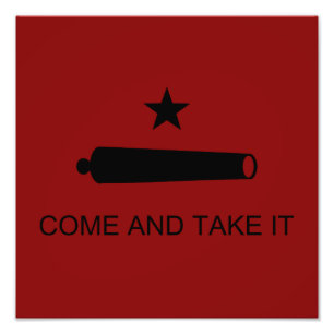 Kom & Pak 't! Texas Staatsstrijd vlag Foto Afdruk