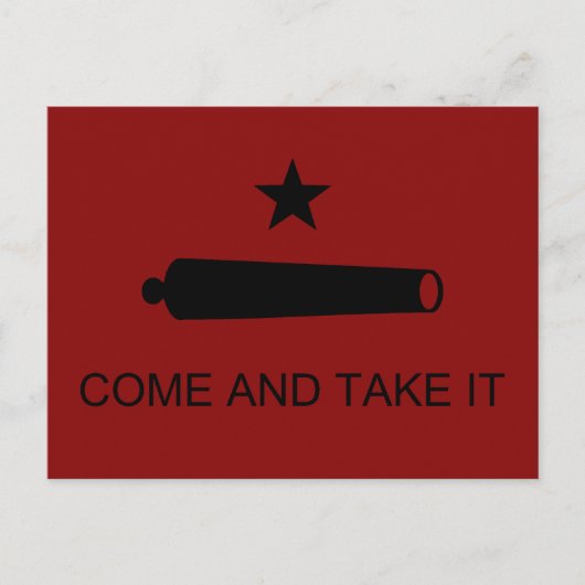 Kom & Pak 't! Texas State slagvlag Briefkaart (Voorkant)