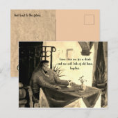 Kom, praat over vroeger uitnodiging (Voorkant / Achterkant)