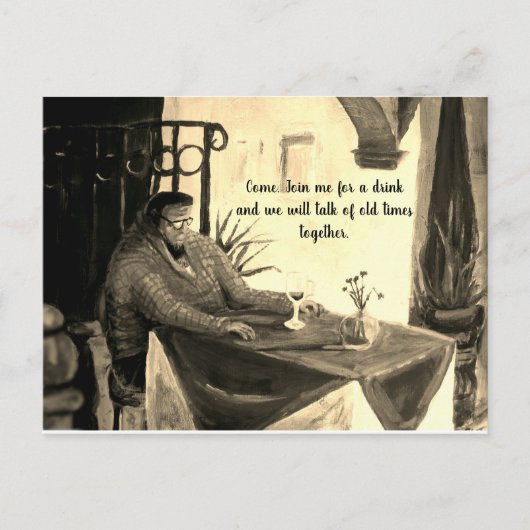 Kom, praten over vroeger uitnodiging (Voorkant)