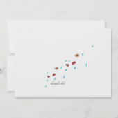 Kom regen of glans uitnodiging (Achterkant)