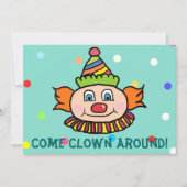Kom rond met onze Circus clown Birthday Kaart (Voorkant)