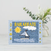 Kom Sailabrate Birthday Uitnodiging (Staand voorkant)