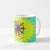 Kom samen met mensen | yellocyanlila shine koffiemok (Voorkant rechts)