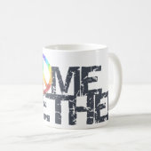 Kom samen met Rainbow Peace Sign Mok (Voorkant rechts)