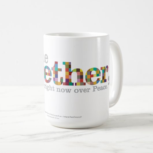 Kom samen, nu over vrede. > 15 oz. koffiemok (Voorkant rechts)