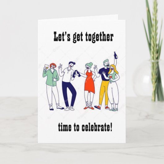 KOM SAMEN OM UW *60ste* VERJAARDAG TE VIEREN Kaart (Voorkant)