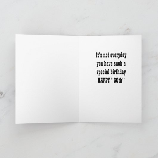 KOM SAMEN OM UW *60ste* VERJAARDAG TE VIEREN Kaart (Binnen)