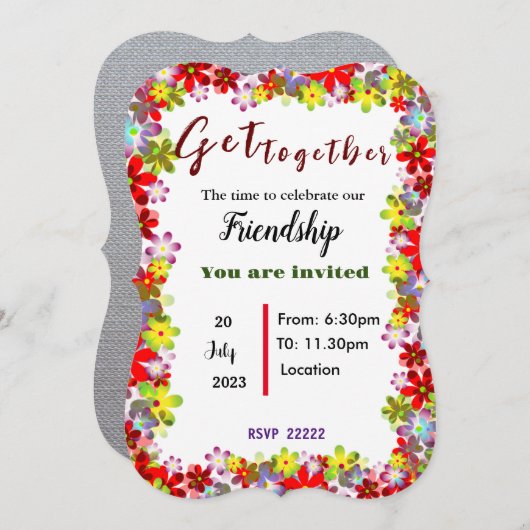 Kom samen Uitnodiging (Voorkant / Achterkant)