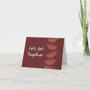 Kom samen voor de Coffee Invitation Kaart