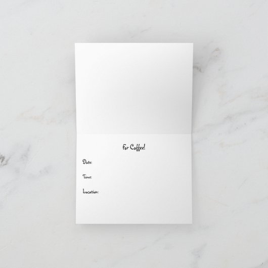 Kom samen voor de Coffee Invitation Kaart (Binnen)