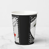 Kom samen - Zwart, Wit en Rood Papieren Bekers (Links)