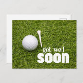 Kom snel goed met Golfbal voor Golfer Briefkaart (Voorkant / Achterkant)