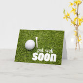 Kom snel goed met Golfbal voor Golfer Kaart (Gele Bloem)