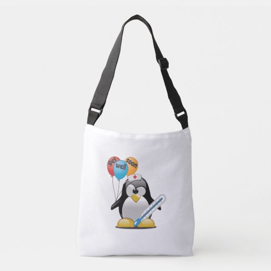 Kom snel goed. Penguin Nurse. Crossbody Tas (Voorkant)