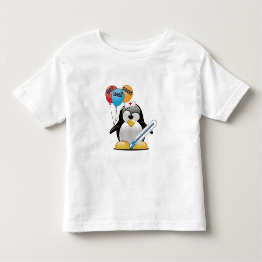 Kom snel goed. Penguin Nurse. Kinder Shirts (Voorkant)