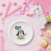 Kom snel goed. Penguin Nurse. Papieren Bordje (Feest)