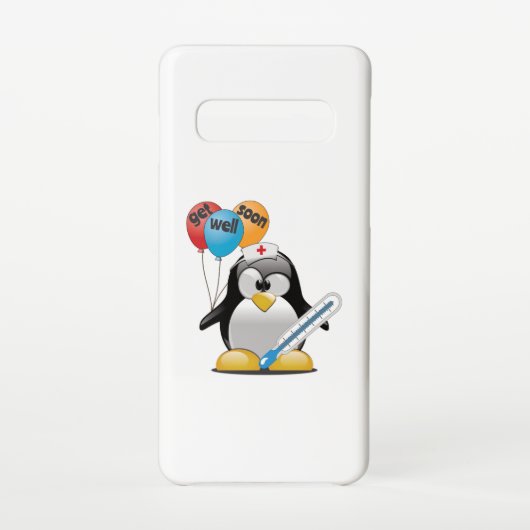 Kom snel goed. Penguin Nurse. Samsung Galaxy Hoesje (Achterkant)