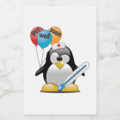 Kom snel goed. Penguin Nurse. Voedselcontainer Etiket (Enkel label)