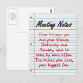 Kom snel terug briefkaart (Voorkant / Achterkant)