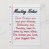 Kom snel terug briefkaart (Voorkant)