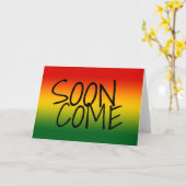 KOM SPOEDIG - Jamaicaans Dialect Kaart (Gele Bloem)