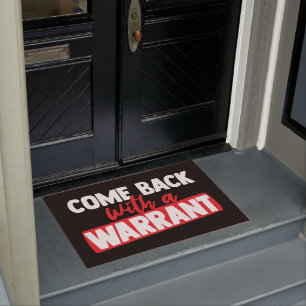 Kom terug met een bevel deurmat