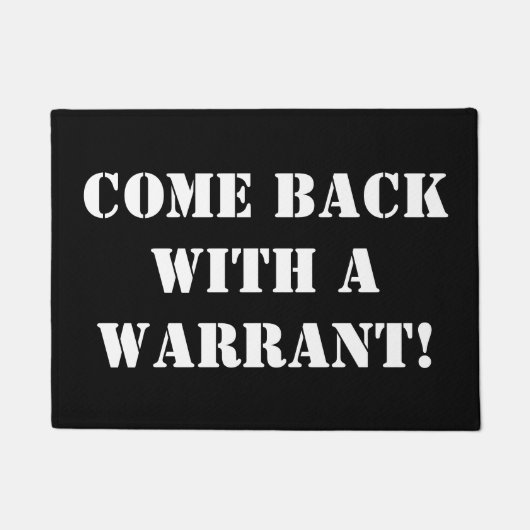 Kom terug met een bevel. Doormat Deurmat (Voorkant)