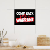 Kom terug met een bevel poster (Keuken)