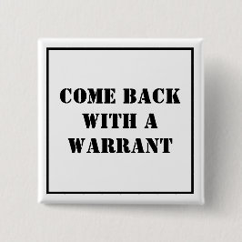 Kom terug met een bevel vierkante button 5,1 cm