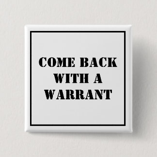 Kom terug met een bevel vierkante button 5,1 cm