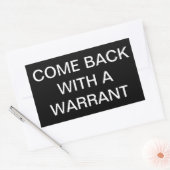 'Kom terug met een bevelschrift' Sticker (Envelop)