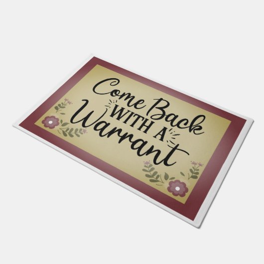 Kom terug met een donker Roos Deurmat (Schuin)