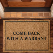 Kom terug met een waarschuwend aangepast geld deurmat