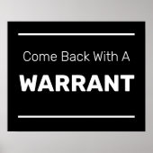 Kom terug met een WARM Poster (Voorkant)