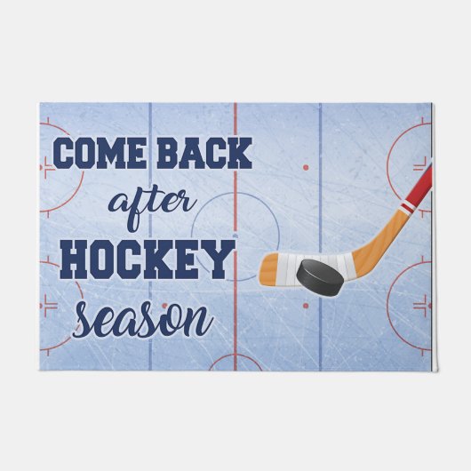 Kom terug na afloop van Hockey Season Deurmat (Voorkant)