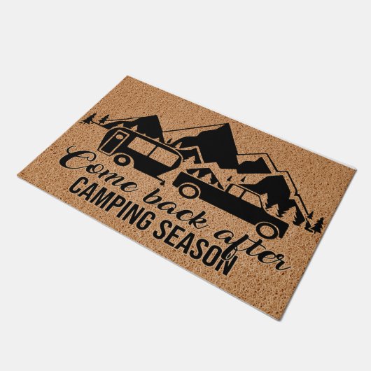 Kom terug na het kamperen seizoen deurmat (Schuin)