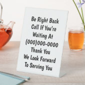 Kom terug reclamebord met voetstuk (Insitu)