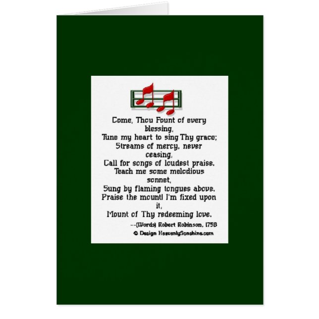 Kom Thou Fount Hymn (Voorkant)