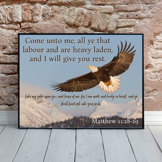 Kom tot mij allen die vermoeid zijn Majestic Eagle Poster